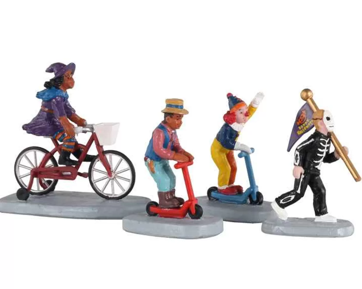 Spooky Town Figurines-Lemax 12001 Spooky Celebration, Set Of 4