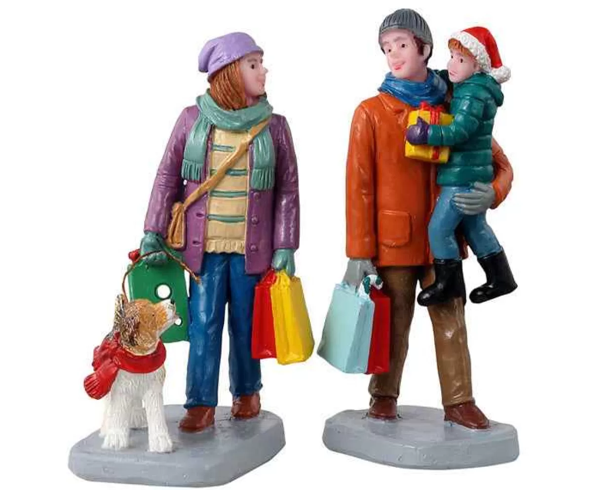 Caddington Figurines-Lemax 12016 Holiday Shoppers, Set Of 2