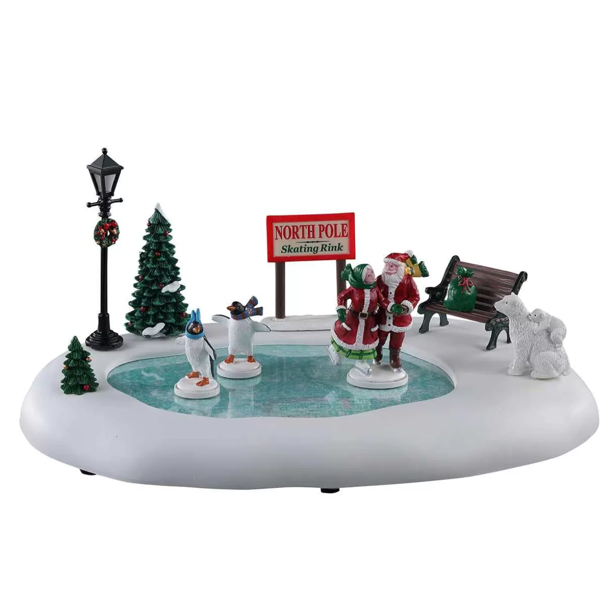 Santas Wonderland Table Pieces-Lemax 14837 North Pole Skating Rink