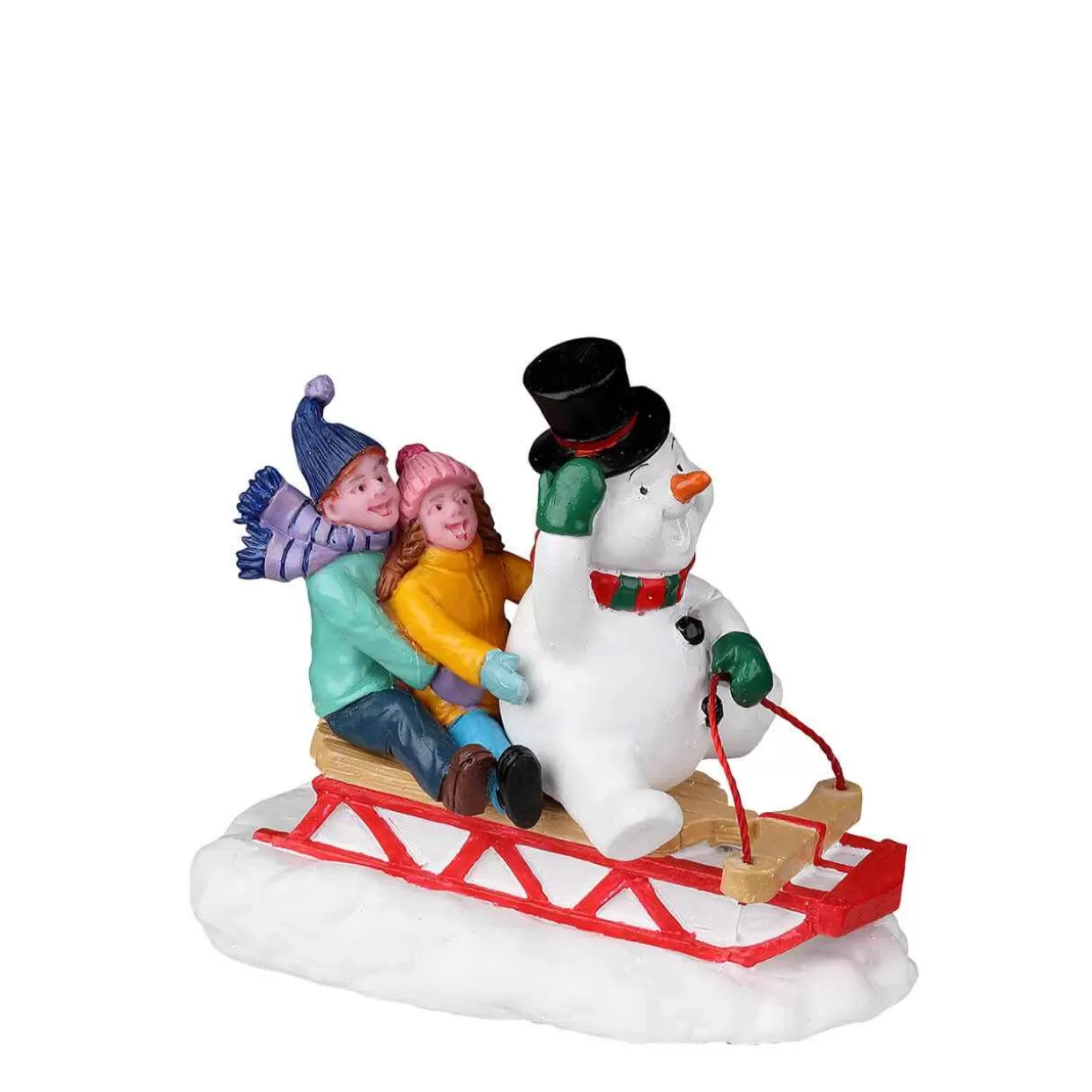 Vail Figurines-Lemax 22119 Sledding With Frosty