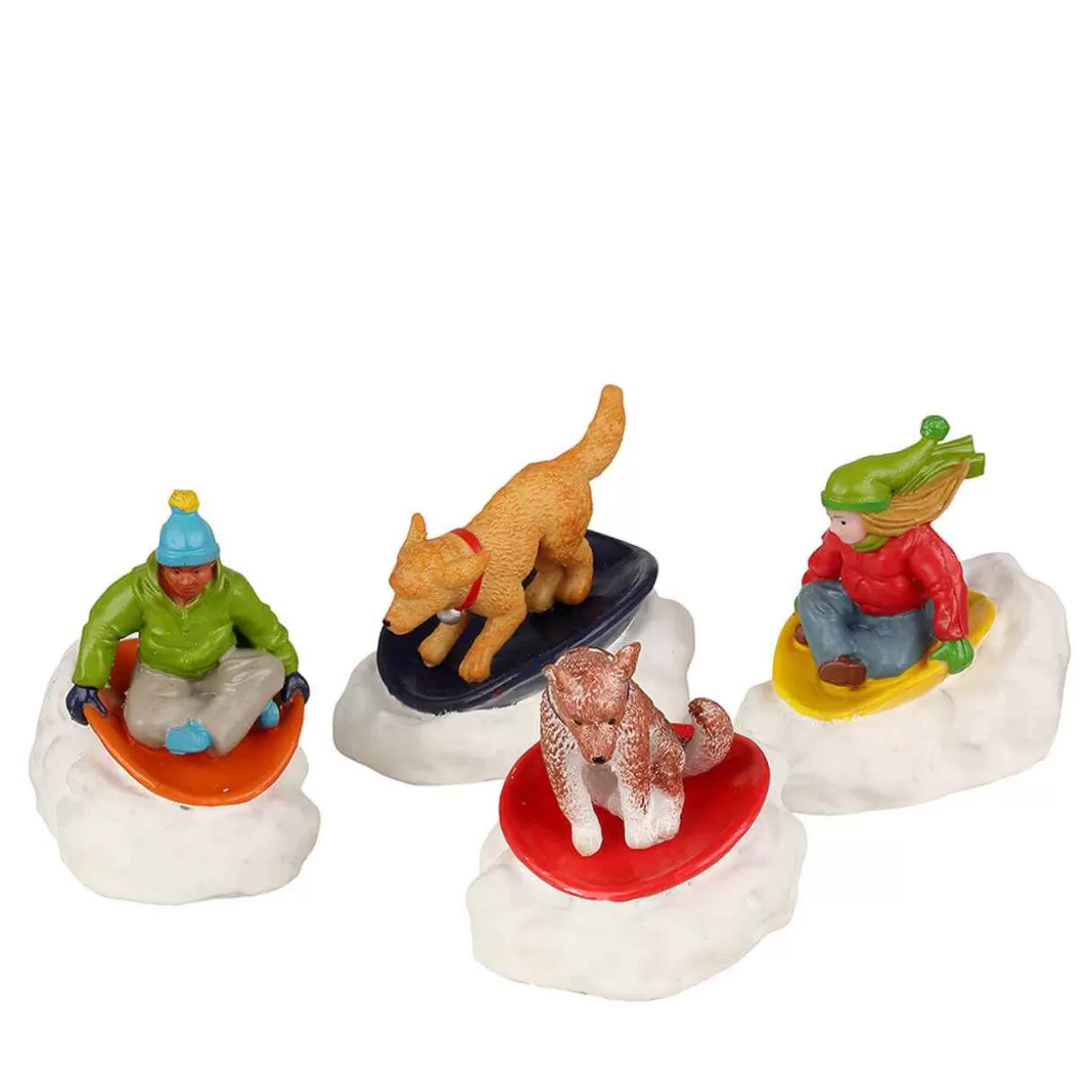 Vail Figurines-Lemax 22121 Dog Snow Saucer Fun