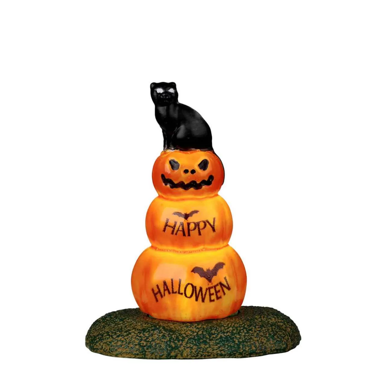 Spooky Town Accessories-Lemax 24939 Cat & Pumpkin