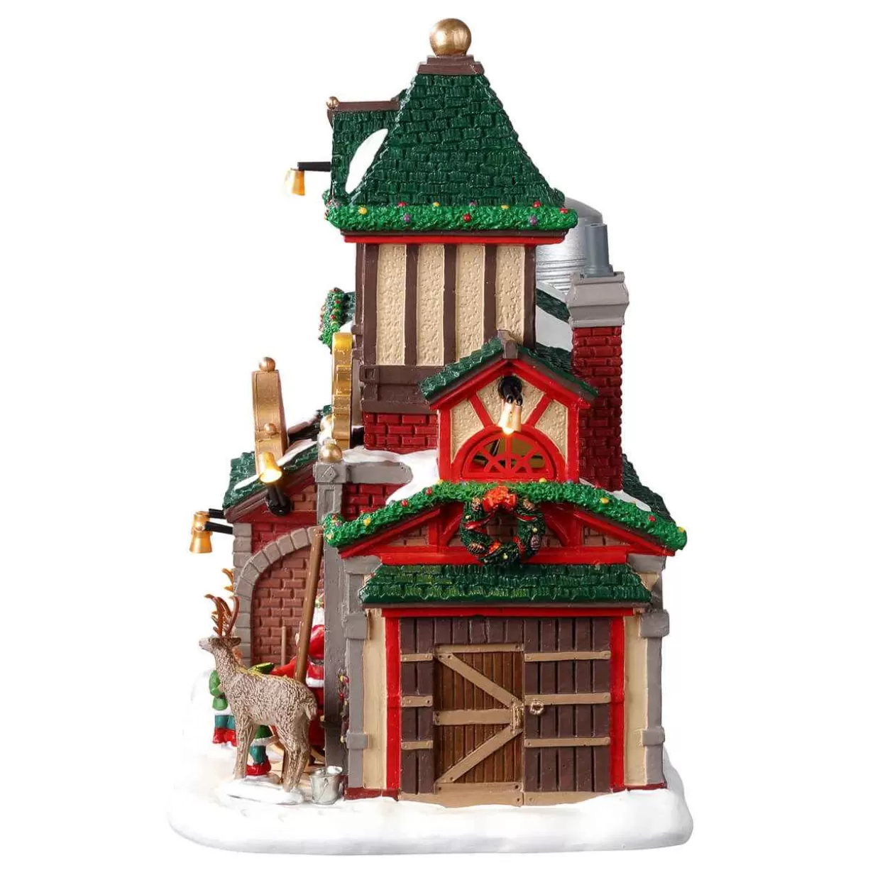 Santas Wonderland Table Pieces-Lemax 25926 Santa's Reindeer Stables