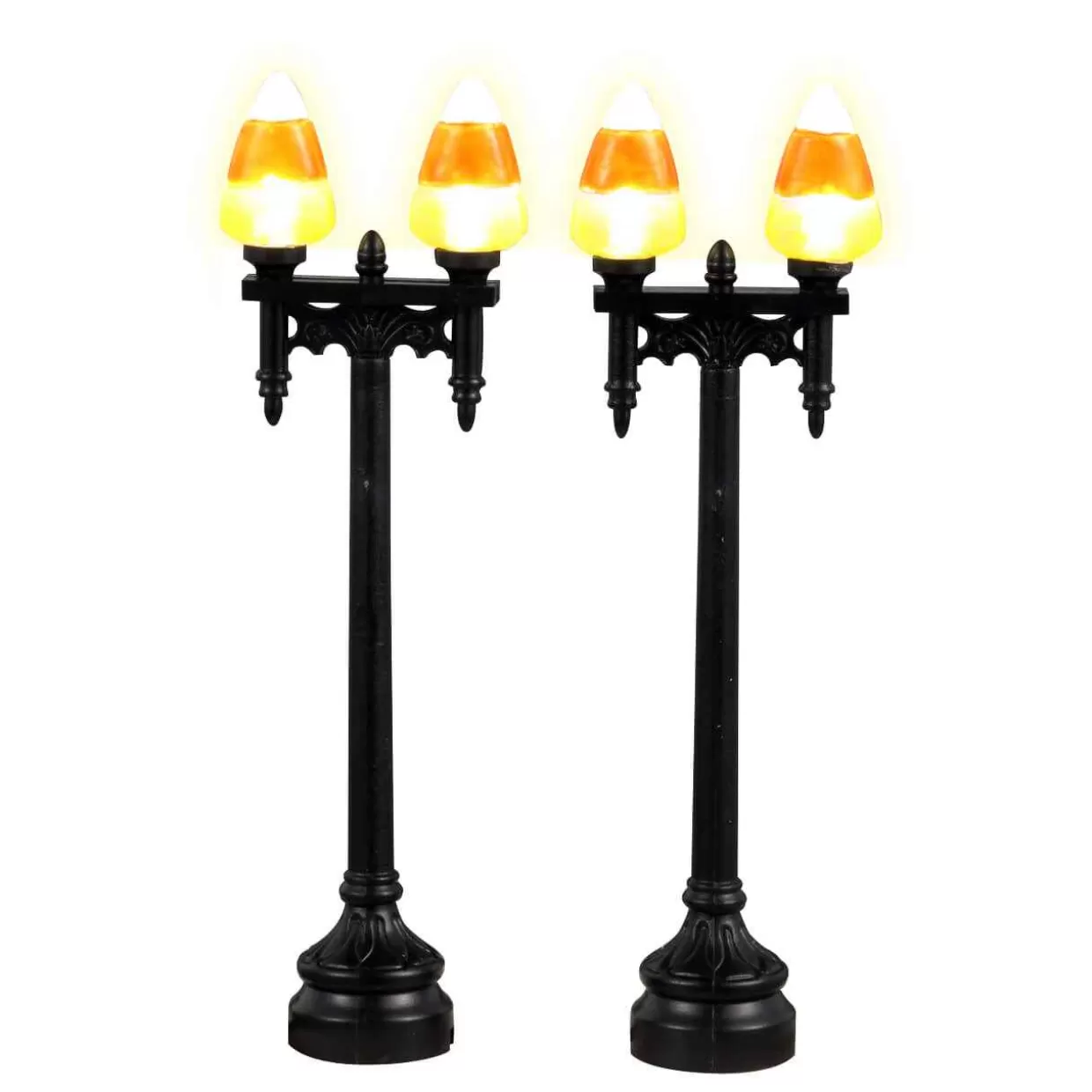 Spooky Town Accessories-Lemax 34071 Candy Corn Street Light