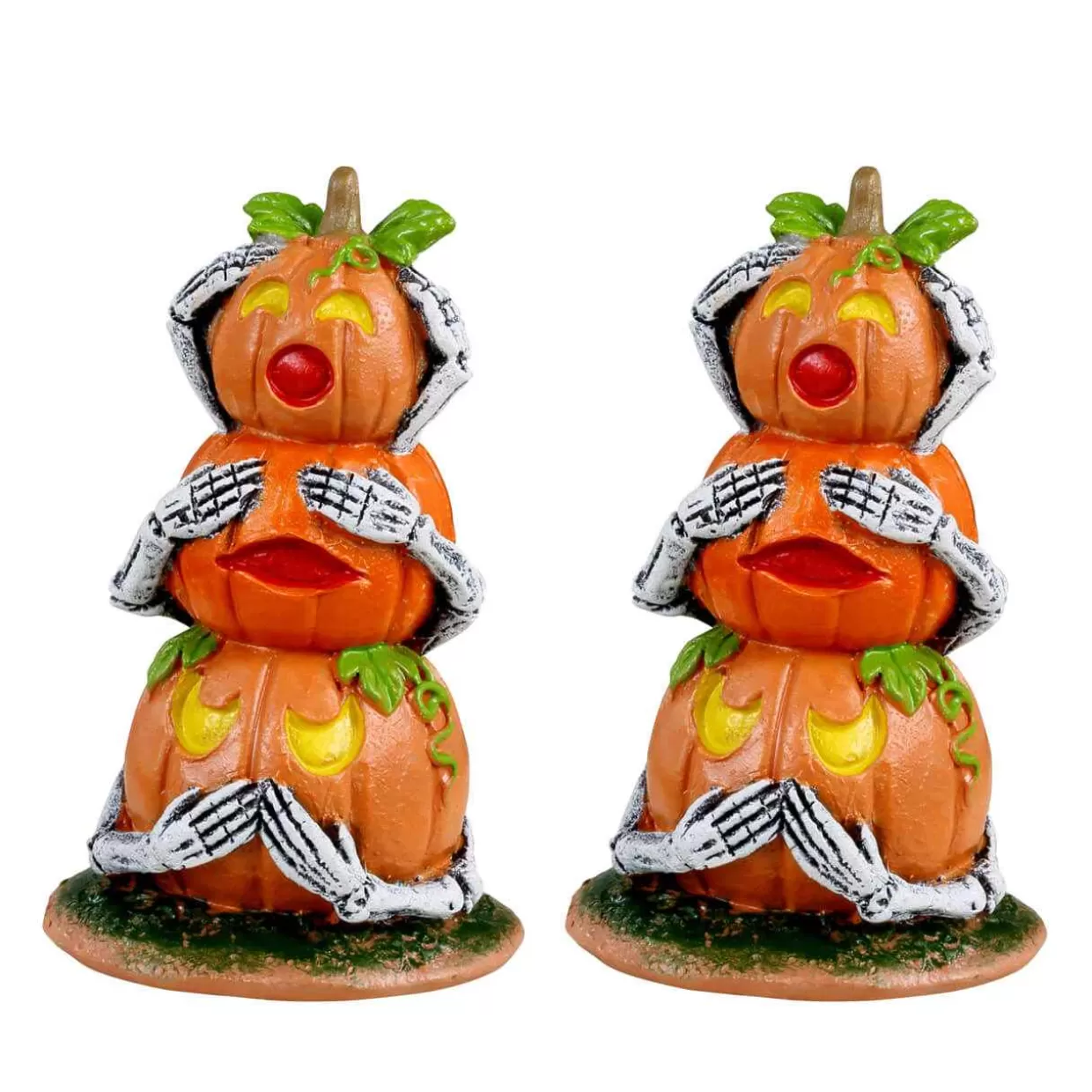 Spooky Town Accessories-Lemax 34073 Pumpkin Snowmen