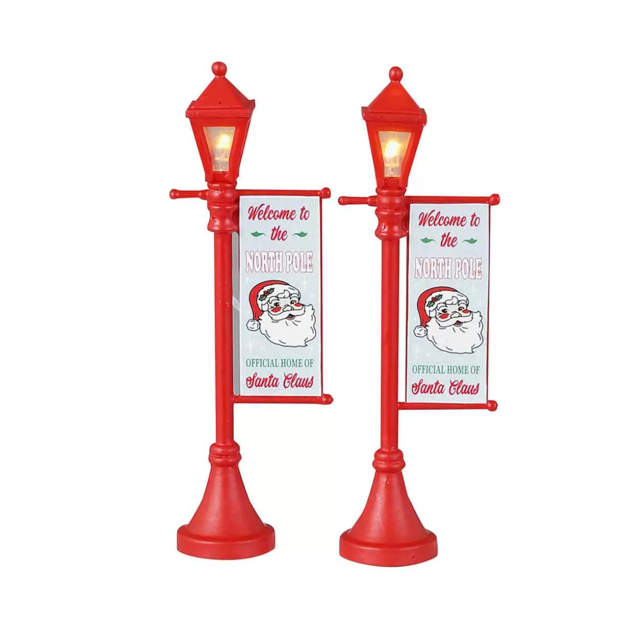 Santas Wonderland Accessories-Lemax 34091 North Pole Lamppost