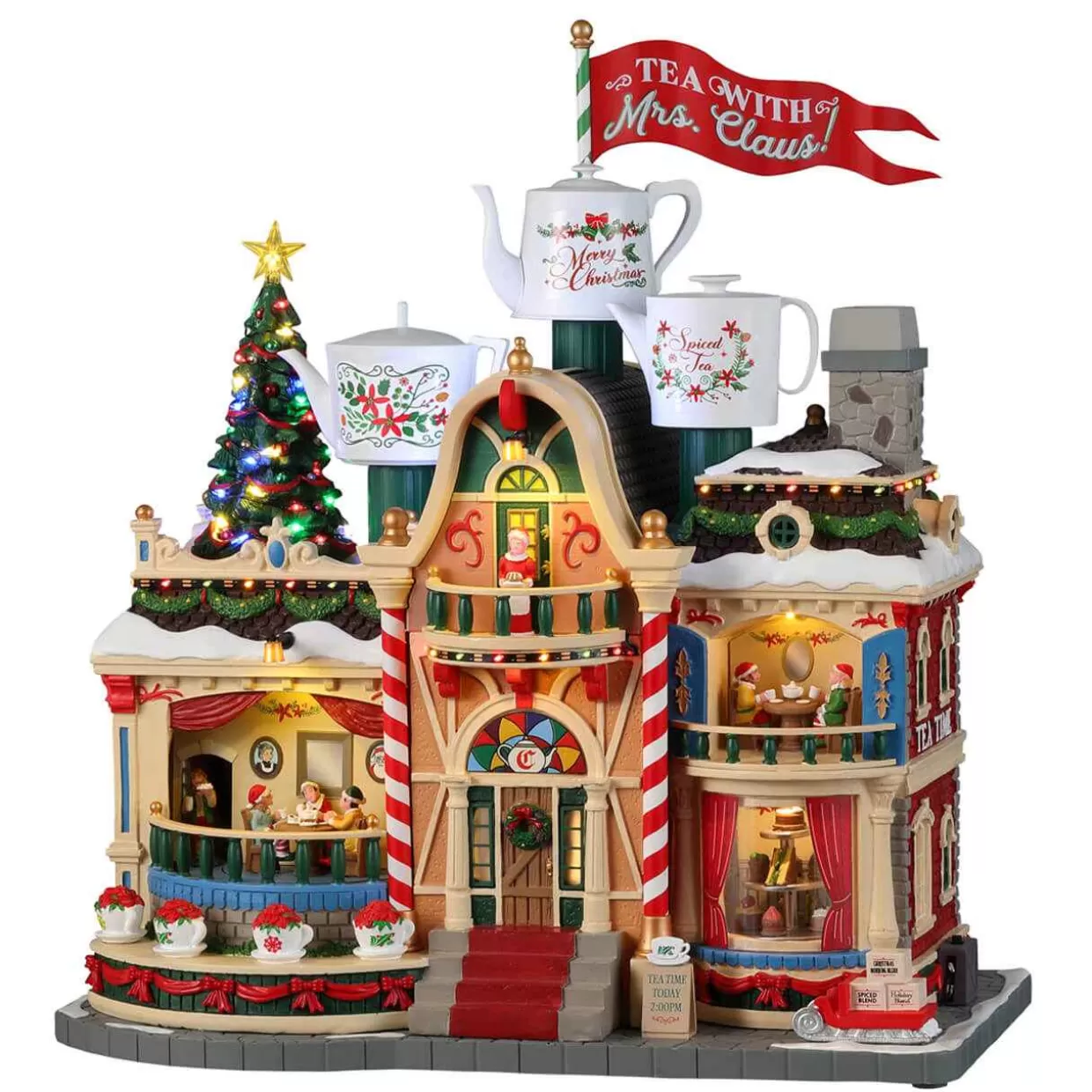 Santas Wonderland Table Pieces-Lemax 35018 Tea With Mrs. Claus