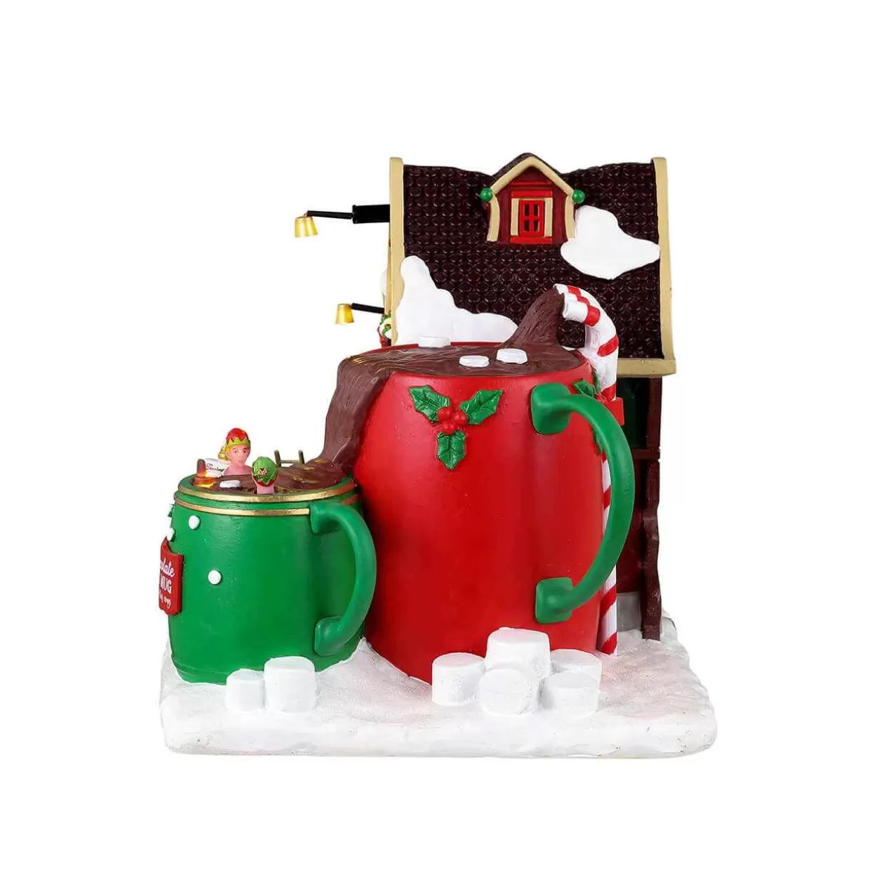 Santas Wonderland Table Pieces-Lemax 35070 Hot Chocolate Spa