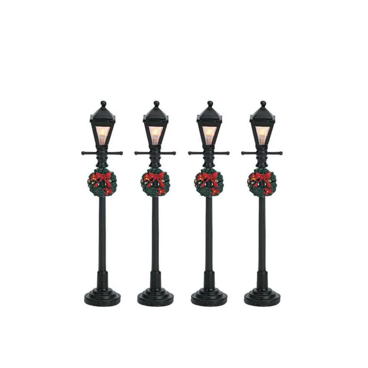 General Products Accessories-Lemax 64498 Gas Lantern Street Lamp, Set Of 4