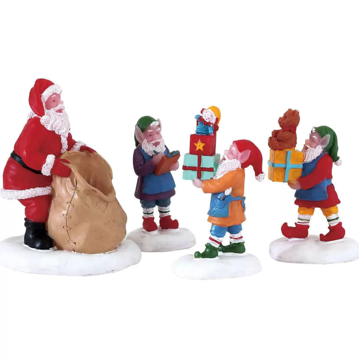 Santas Wonderland Figurines-Lemax 72553 Present Procession, Set Of 4