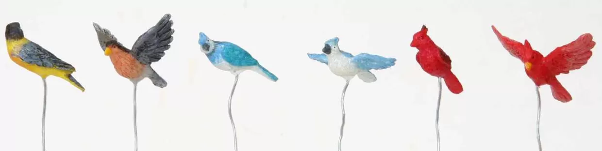 General Products Accessories-Lemax 84815 Assorted Birds, Set Of 6