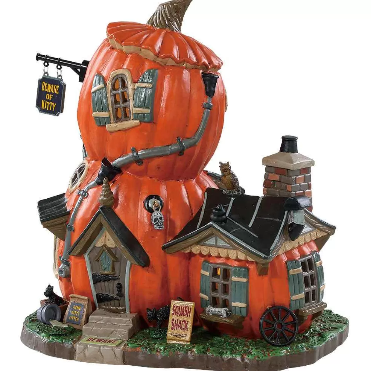 Spooky Town Lighted Buildings-Lemax 85310 Squash Shack