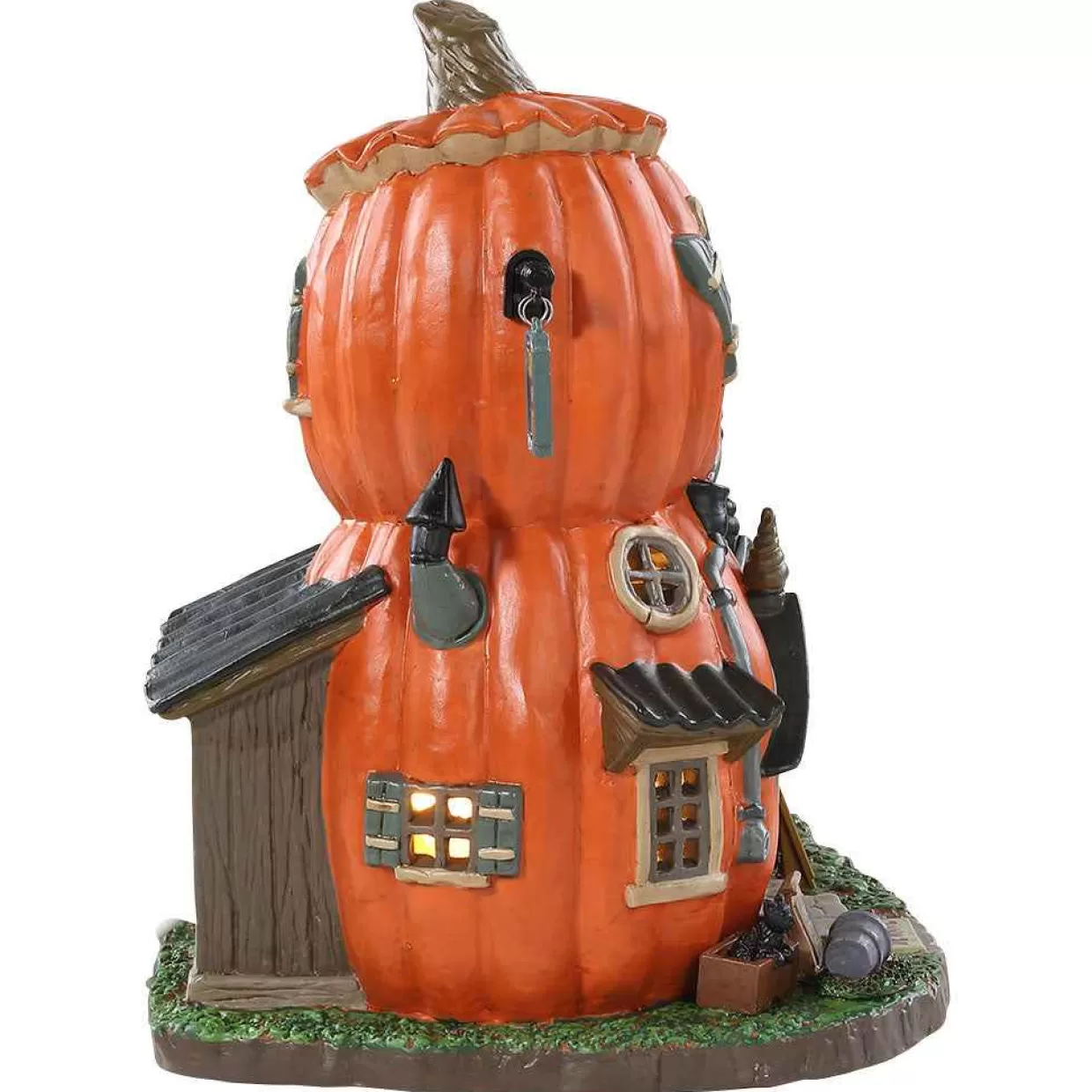 Spooky Town Lighted Buildings-Lemax 85310 Squash Shack